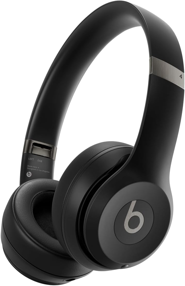 Beats Solo 4 Wireless Bluetooth On-Ear Headphones – Up to 50 Hours Battery, Spatial Audio, Apple & Android Compatible, Matte Black