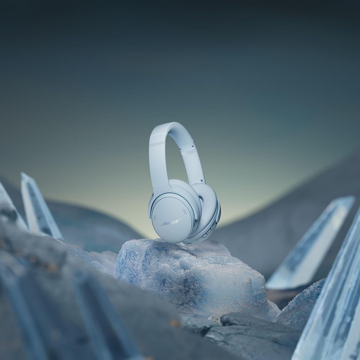 Bose QuietComfort Wireless Noise Cancelling Headphones – Bluetooth Over-Ear, 24-Hour Battery, Adjustable EQ, Ice Blue Limited Edition