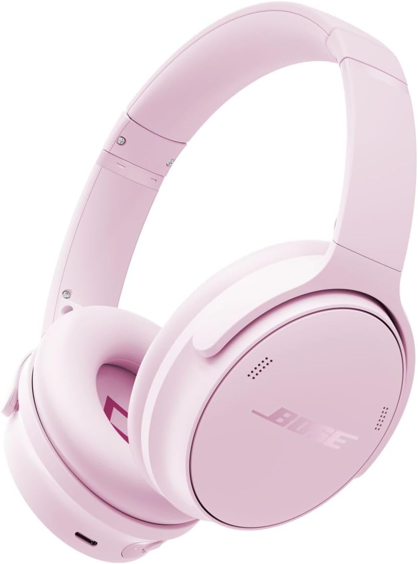 Bose QuietComfort Wireless Noise Cancelling Headphones – Bluetooth Over-Ear, 24-Hour Battery, Adjustable EQ, Petal Pink Limited Edition